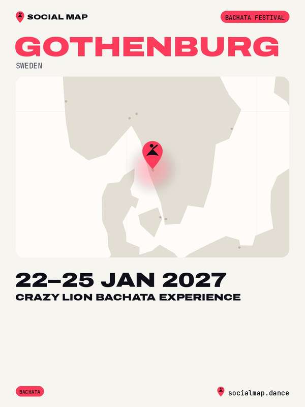 Crazy Lion Bachata Experience, Gothenburg, 22–25 Jan 2027