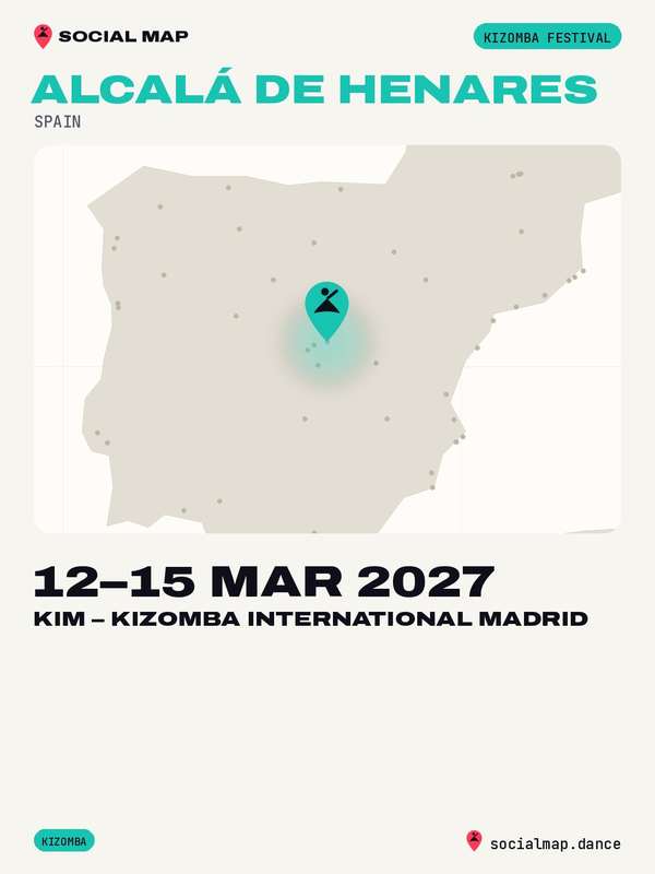 KIM – Kizomba International Madrid, Alcalá de Henares, 12–15 Mar 2027