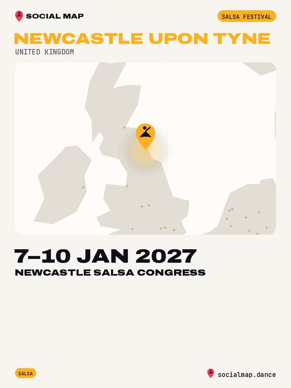 Newcastle Salsa Congress, Newcastle upon Tyne, 7–10 Jan 2027