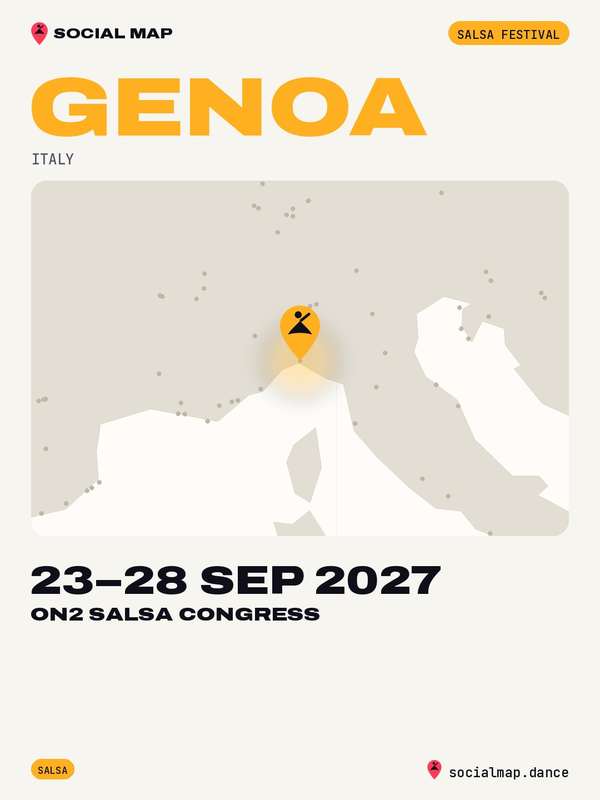 Social Map card for ON2 Salsa Congress