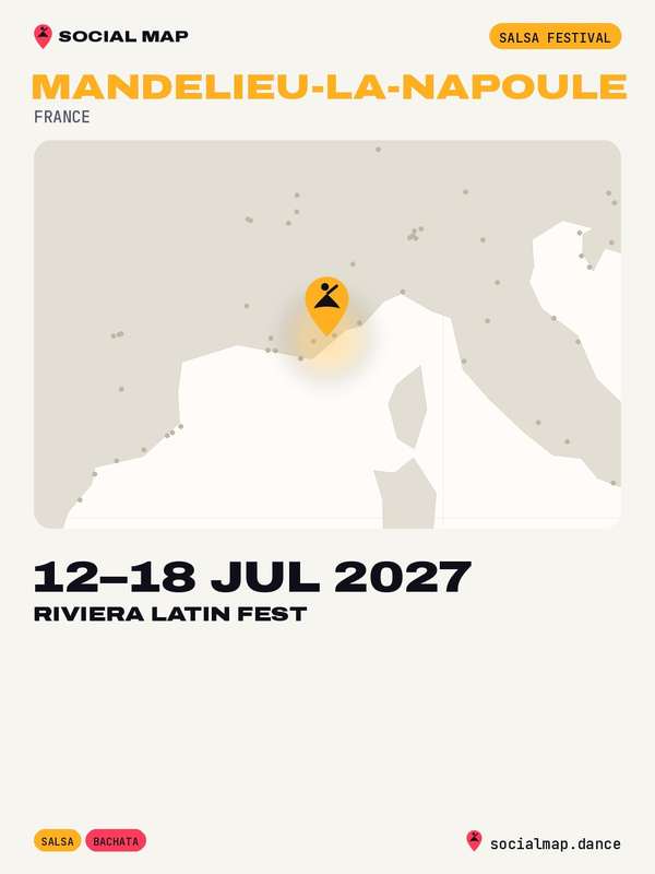 Riviera Latin Fest, Mandelieu-la-Napoule, 12–18 Jul 2027