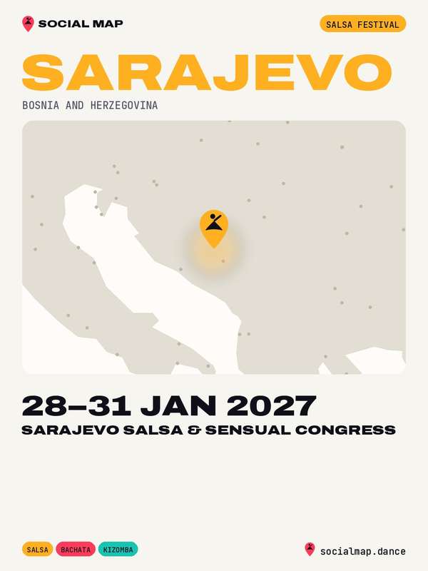 Social Map card for Sarajevo Salsa & Sensual Congress