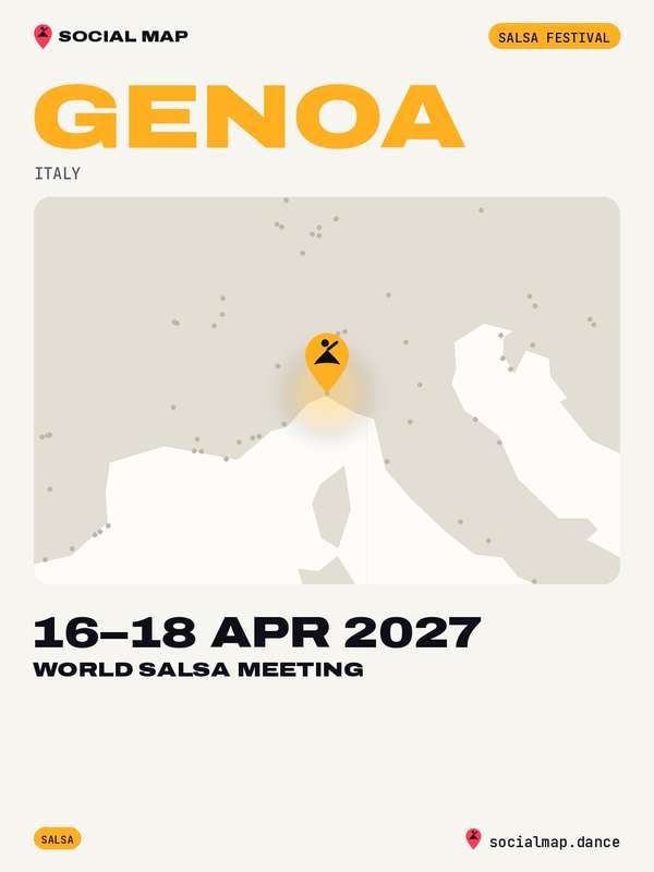 World Salsa Meeting, Genoa, 16–18 Apr 2027